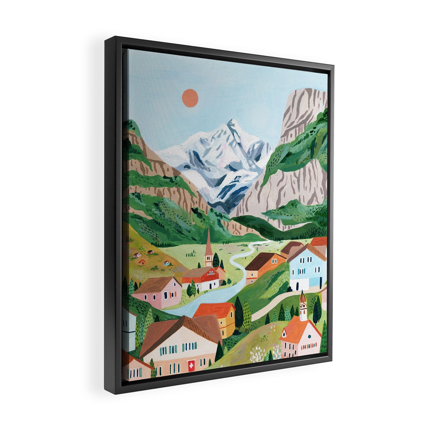 Grindelwald Switzerland Framed Canvas Print Gallery Image 2