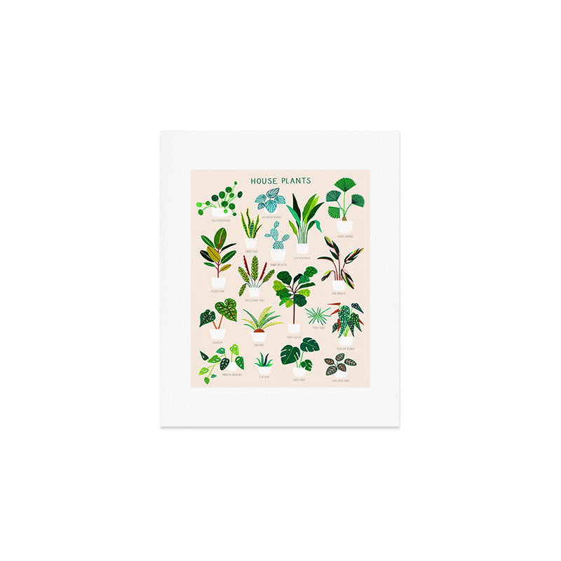 House Plants on Pink Art Print Gallery Image 1