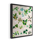 House Plants on Pink Framed Canvas Print Gallery Image 2