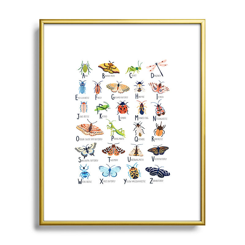 Insect Alphabet Framed Art Print Gallery Image 89