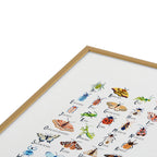 Insect Alphabet Framed Art Print Gallery Image 3