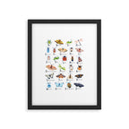 Insect Alphabet Framed Art Print Gallery Image 5