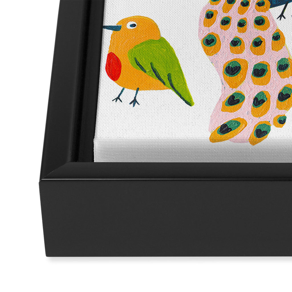 Jungle Birds Species Framed Canvas Print Gallery Image 3