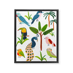 Jungle Birds Species Framed Canvas Print Gallery Image 6