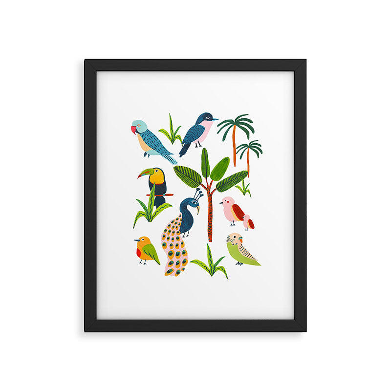Jungle Birds Species Framed Art Print Gallery Image 5