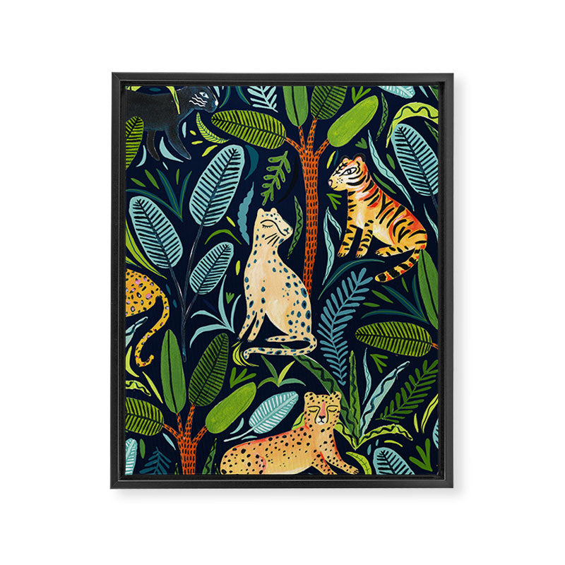 Jungle Cats Framed Canvas Print Gallery Image 6