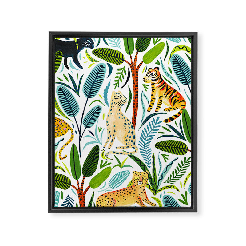 Jungle Cats Framed Canvas Print Gallery Image 6