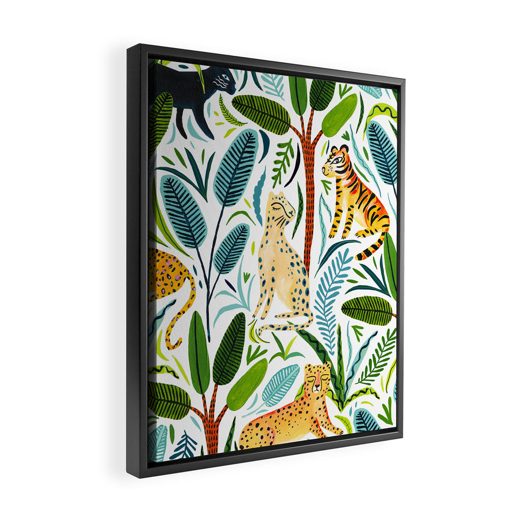 Jungle Cats Framed Canvas Print Gallery Image 2