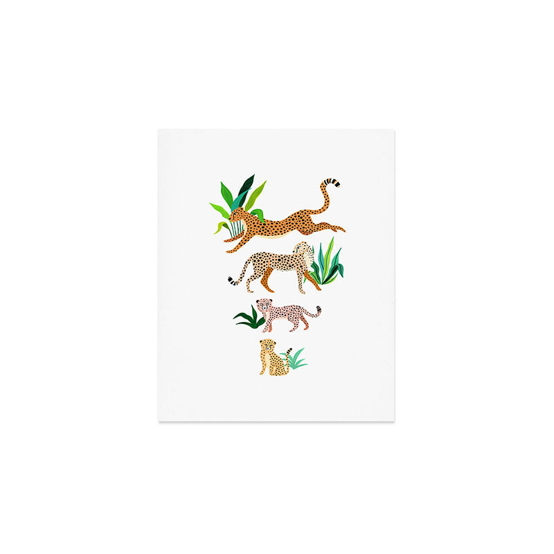 Jungle Cheetah Family Art Print Gallery Image 1