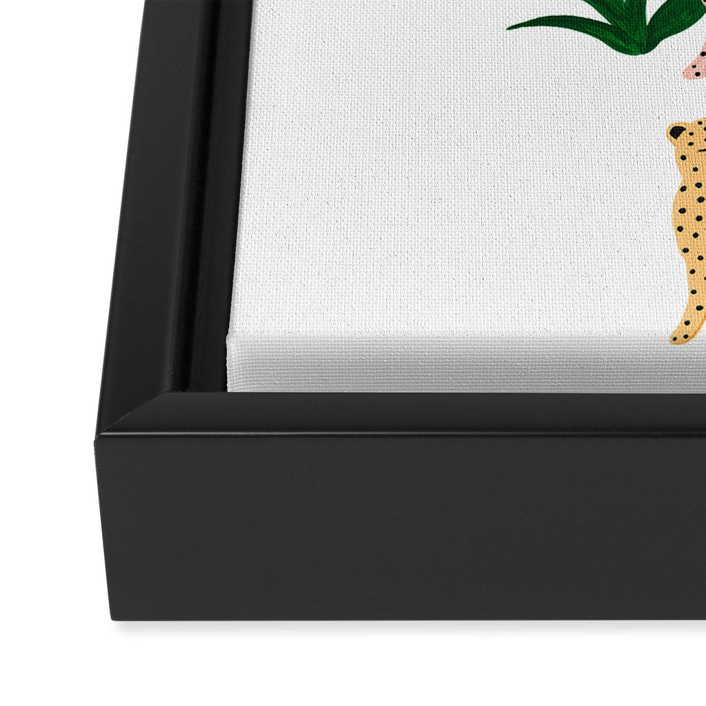 Jungle Cheetah Family Framed Canvas Print Gallery Image 3