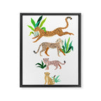 Jungle Cheetah Family Framed Canvas Print Gallery Image 6