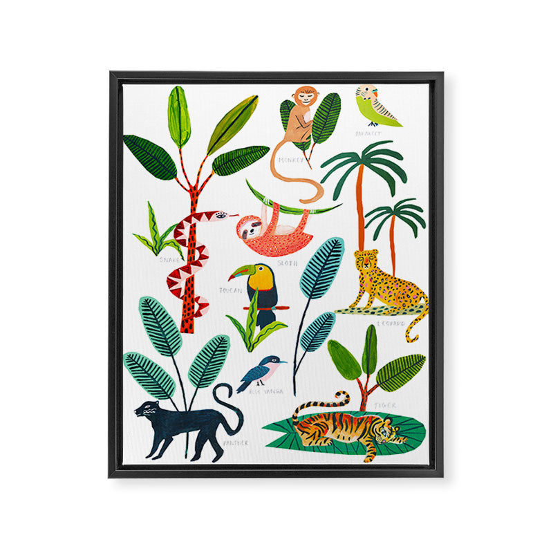 Jungle Creatures Framed Canvas Print Gallery Image 6
