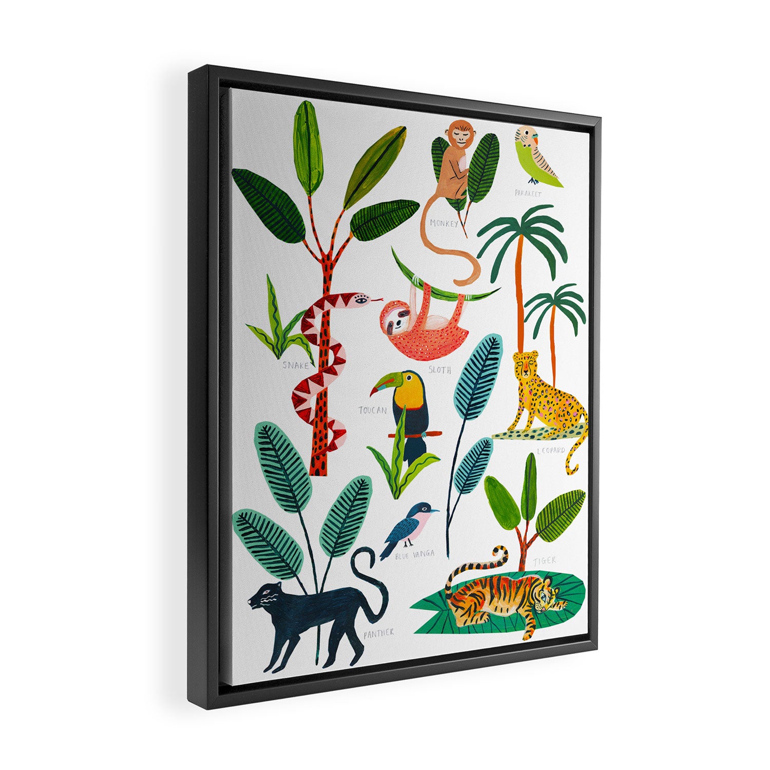 Jungle Creatures Framed Canvas Print Gallery Image 2