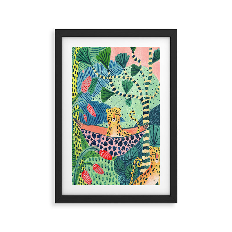 Jungle Leopard Family Framed Art Print Gallery Image 2
