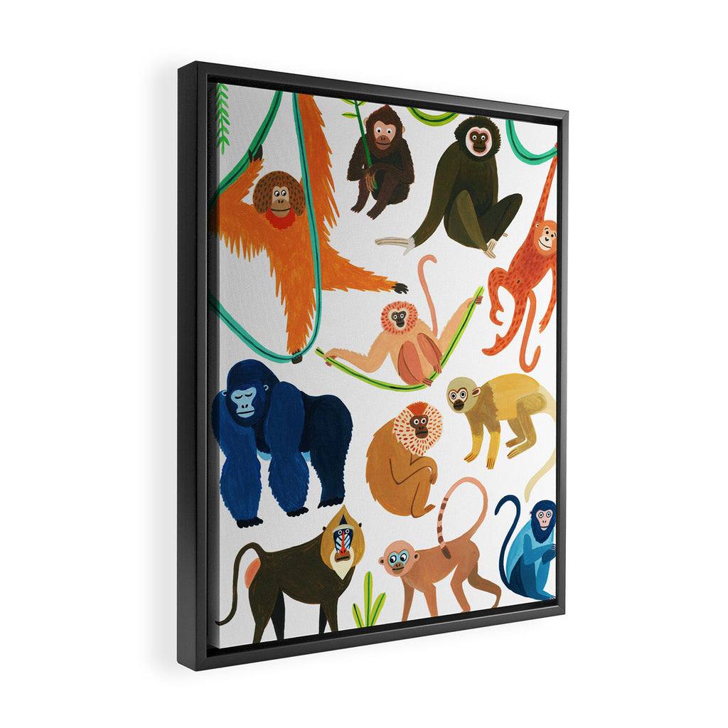 Jungle Monkeys Framed Canvas Print Gallery Image 2