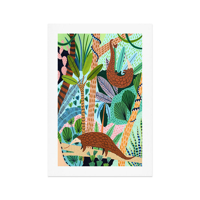 Jungle Pangolins Art Print Gallery Image 1