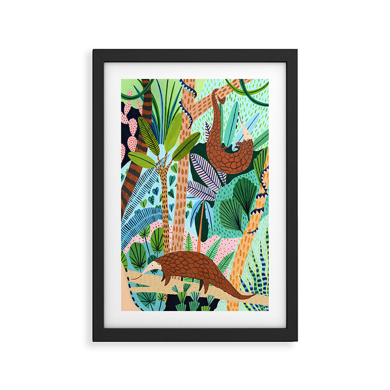 Jungle Pangolins Framed Art Print Gallery Image 2