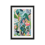 Jungle Sloth & Panther Pals Framed Art Print Gallery Image 2