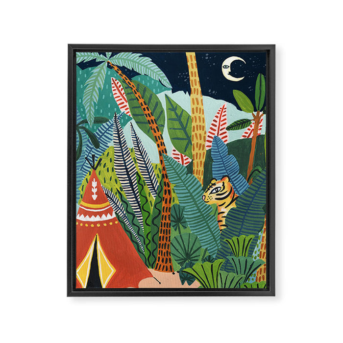 Jungle Tipi Tiger Framed Canvas Print Gallery Image 1