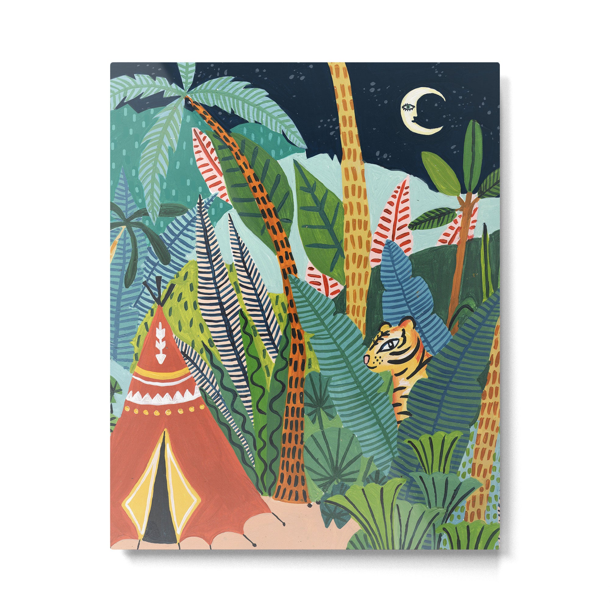 Jungle Tipi Tiger Metal Print Gallery Image 6