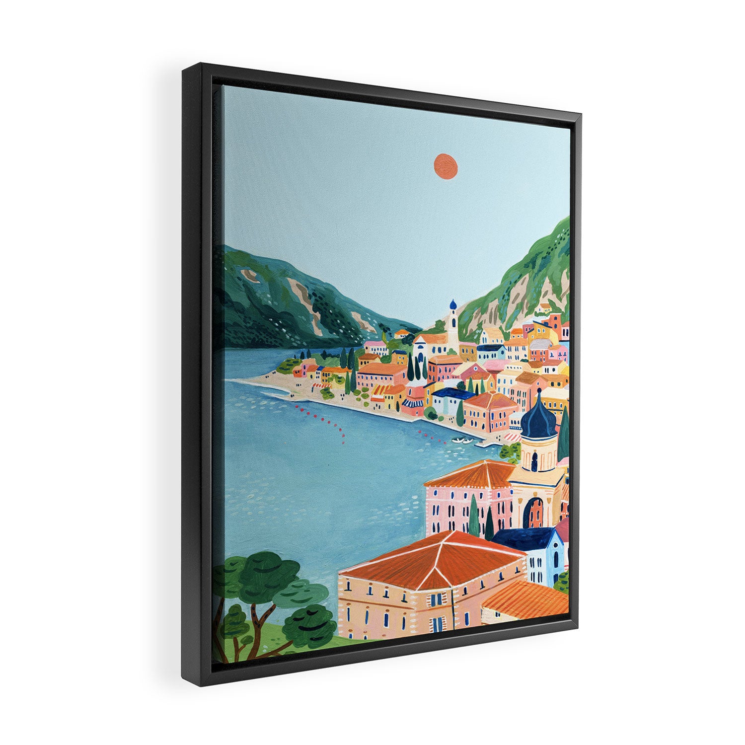 Lake Garda  Framed Canvas Print Gallery Image 2