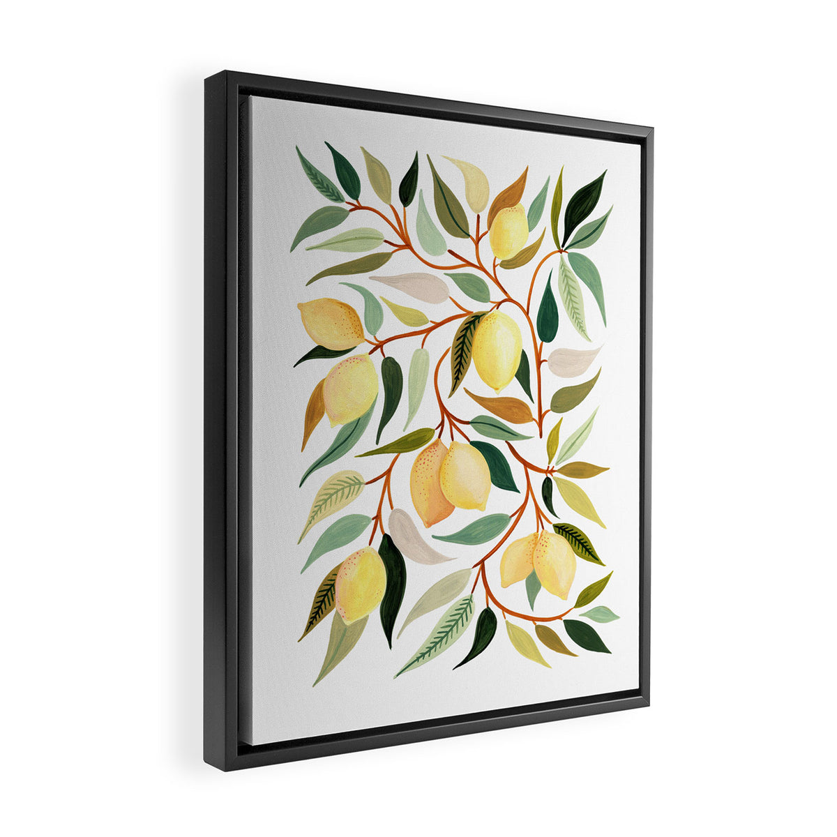 Lemon Framed Canvas Print Gallery Image 2