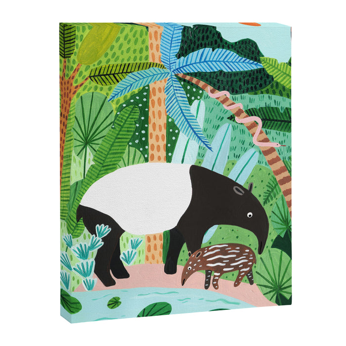 Malayan Tapir Family Canvas Print Gallery Image 1