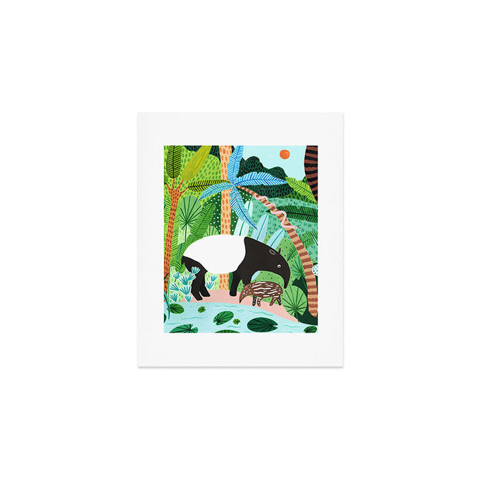 Malayan Tapir Family Art Print Gallery Image 1