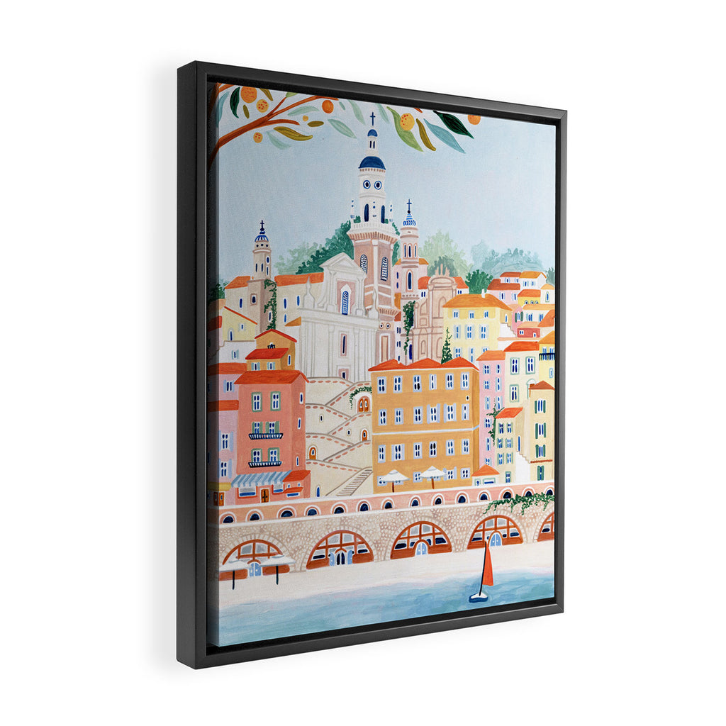 Menton, France Framed Canvas Print Gallery Image 2