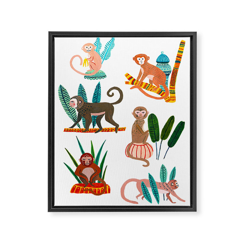 Monkeys of Malaysia Framed Canvas Print Gallery Image 6