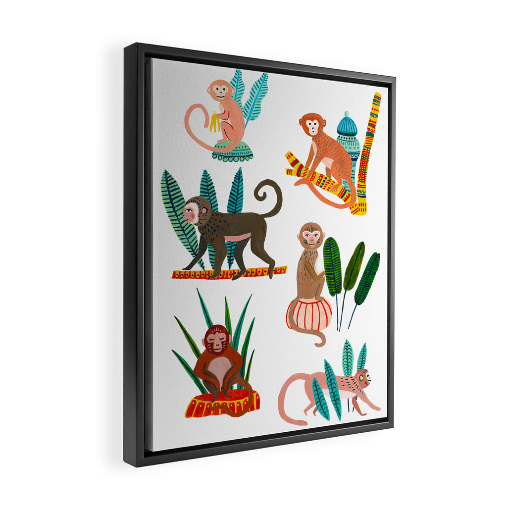 Monkeys of Malaysia Framed Canvas Print Gallery Image 2