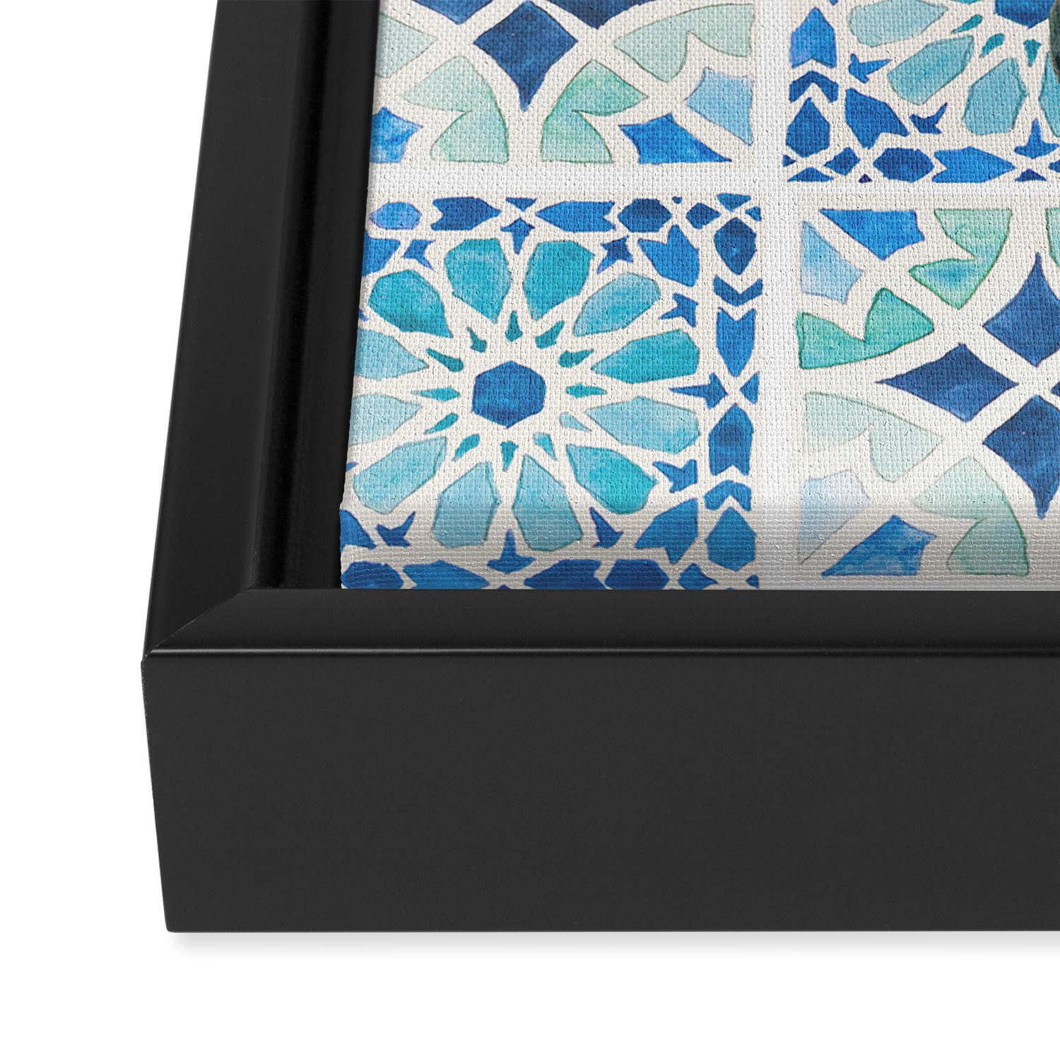 Moroccan Tiles Framed Canvas Print Gallery Image 3