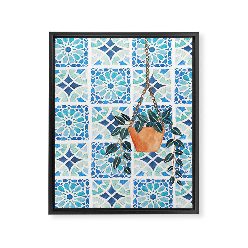 Moroccan Tiles Framed Canvas Print Gallery Image 6