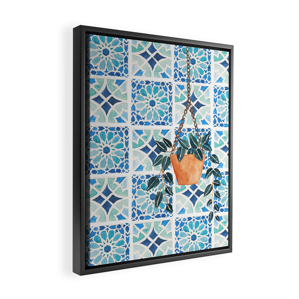 Moroccan Tiles Framed Canvas Print Gallery Image 2