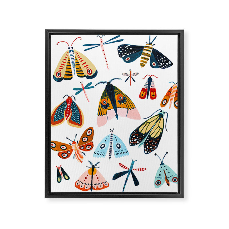 Moth Species Framed Canvas Print Gallery Image 6