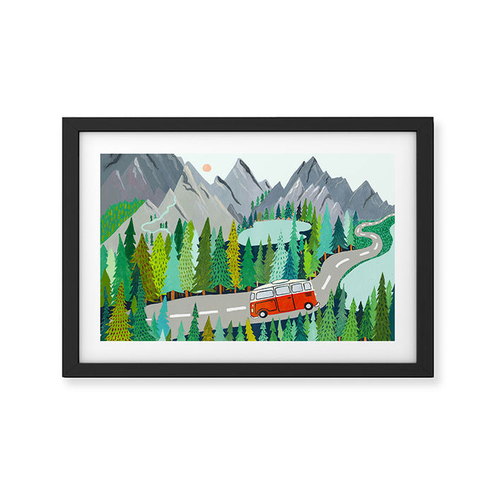 New Zealand Camper Framed Art Print Gallery Image 1