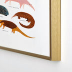 Pangolin, Anteater & Echidna Print Framed Art Print Gallery Image 4