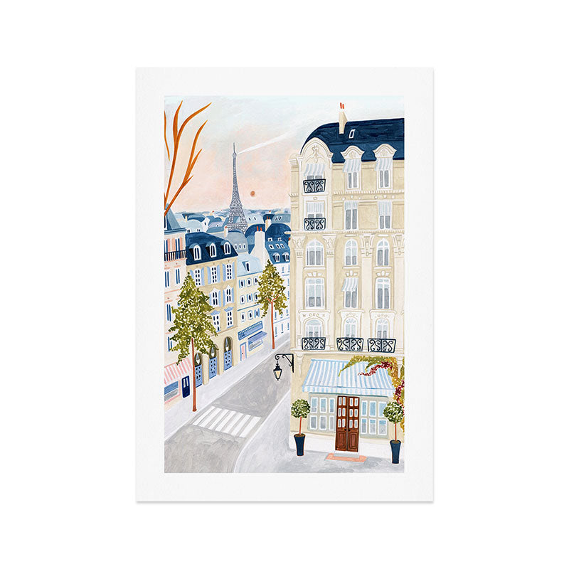 Paris Skyline Art Print Gallery Image 1