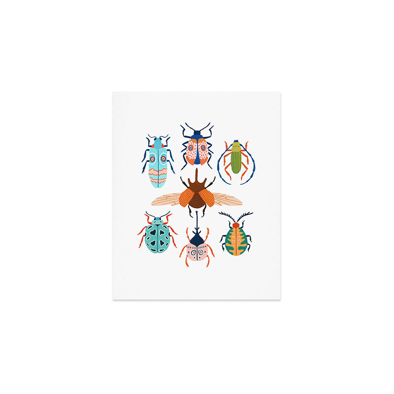 Patterned Beetles Art Print Gallery Image 1