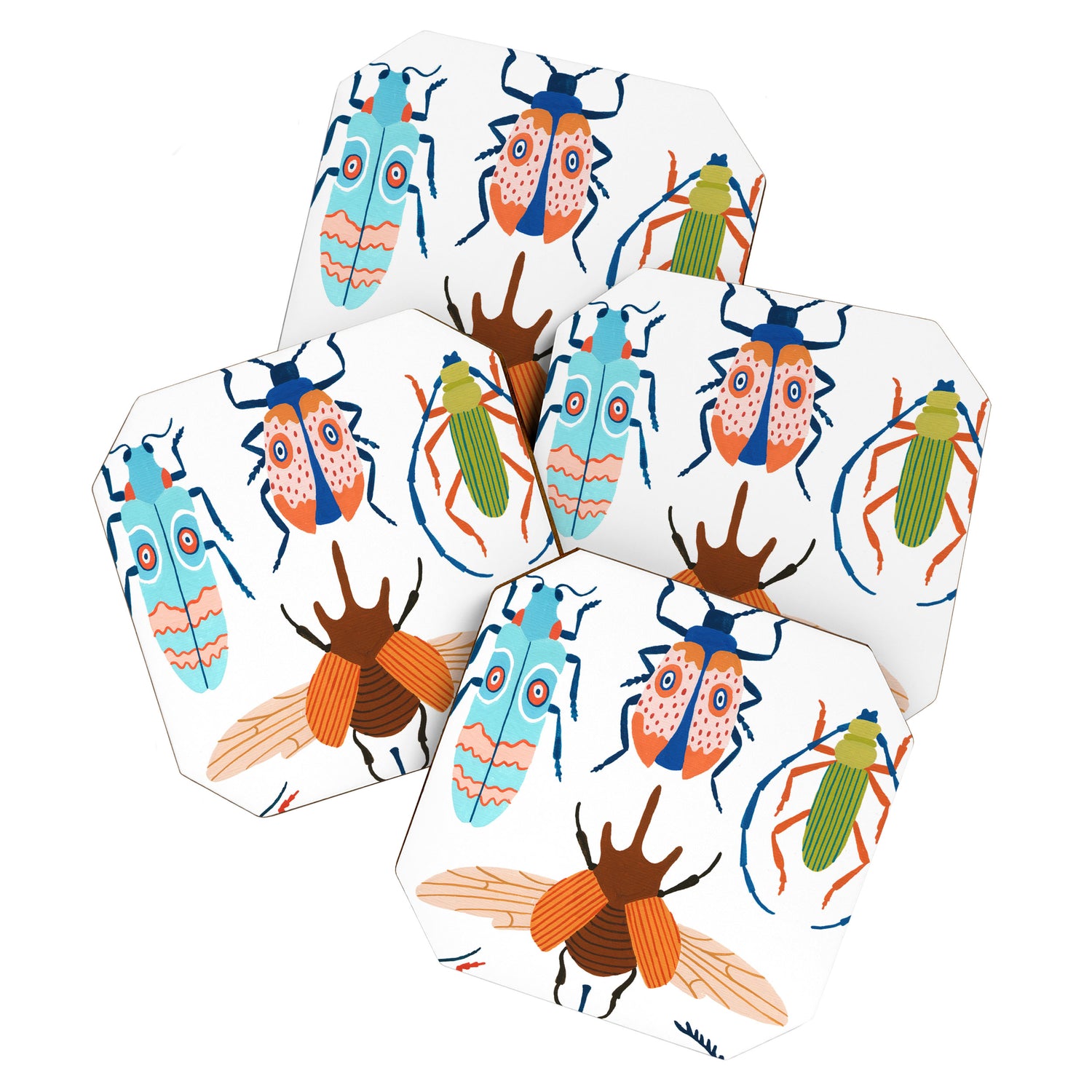 Patterned Beetles Coaster Gallery Image 1