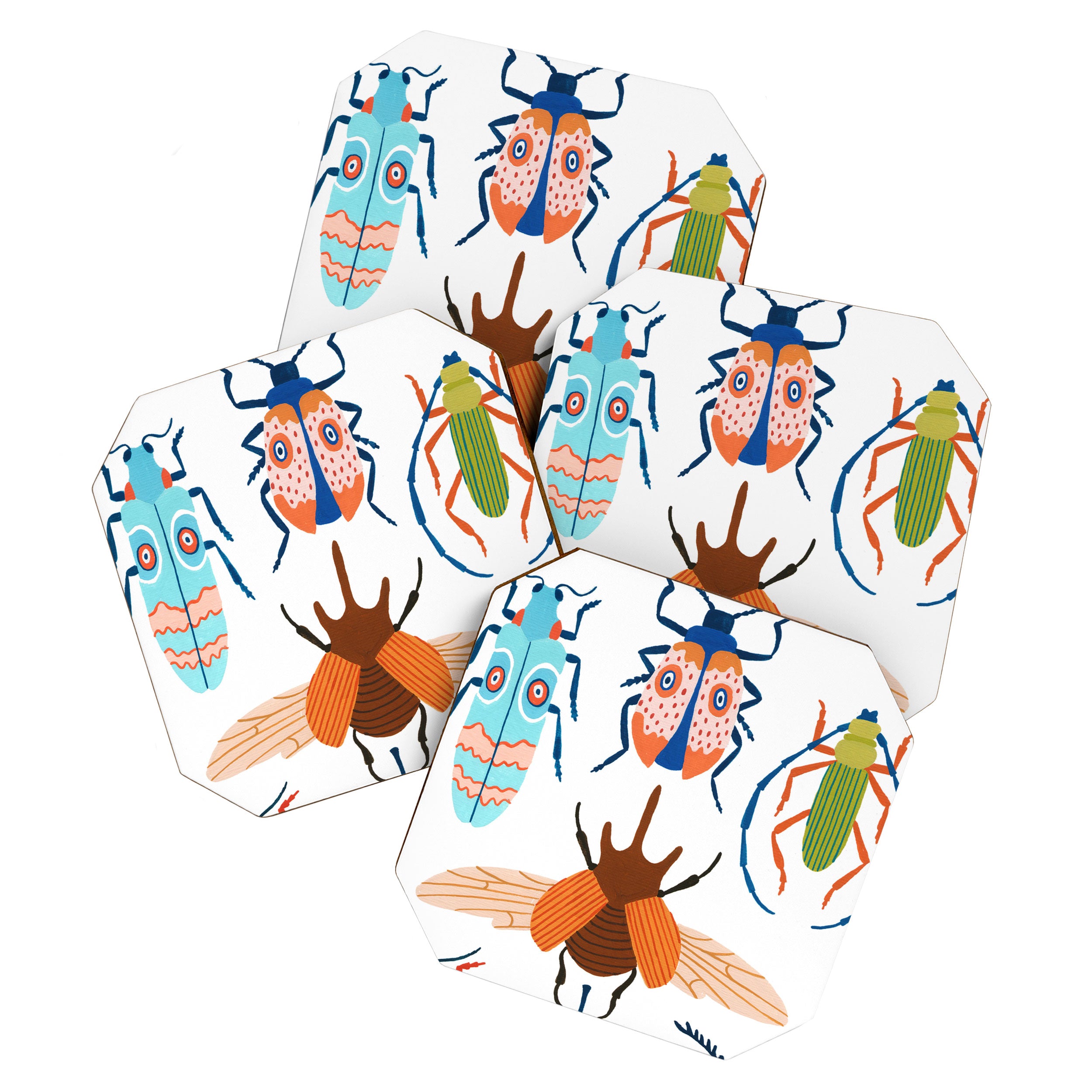 Patterned Beetles Coaster Gallery Image 1