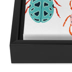 Patterned Beetles Framed Canvas Print Gallery Image 3