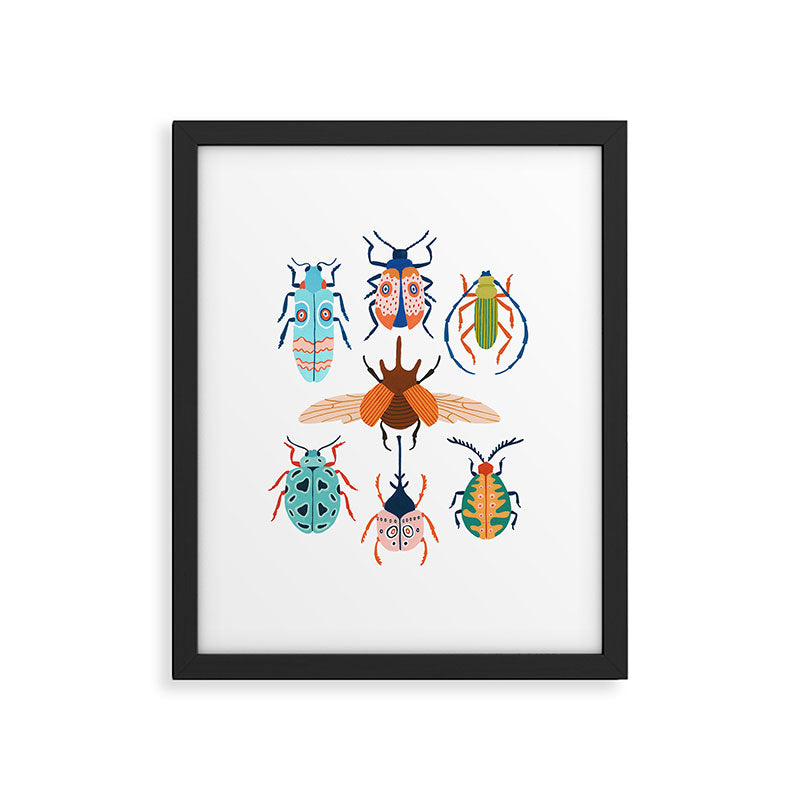 Patterned Beetles Framed Art Print Gallery Image 5