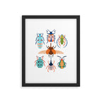 Patterned Beetles Framed Art Print Gallery Image 5