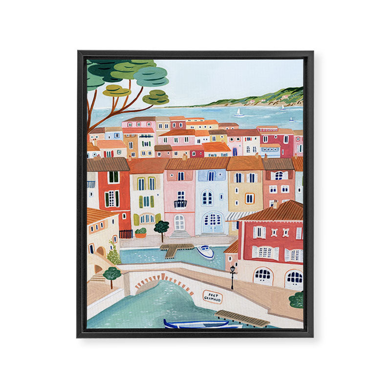 Port Grimaud Framed Canvas Print Gallery Image 6