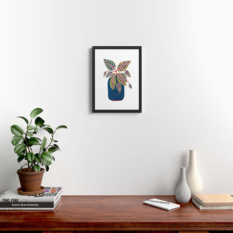 Potted Prayer Plant Framed Art Print Gallery Image 2