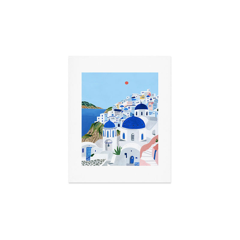 Santorini Art Print Gallery Image 1