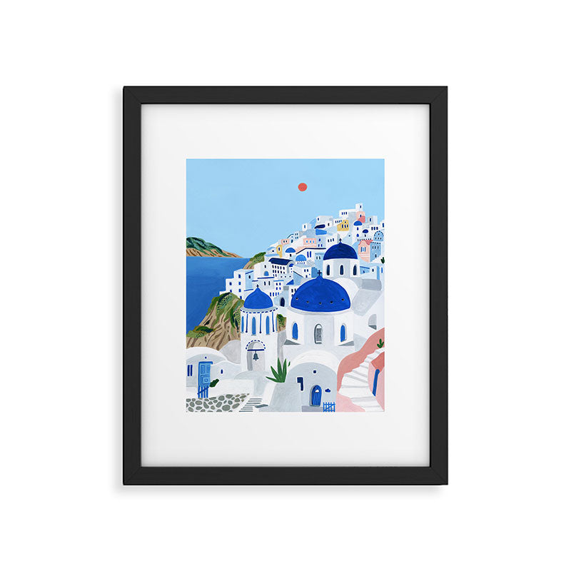 Santorini Framed Art Print Gallery Image 4