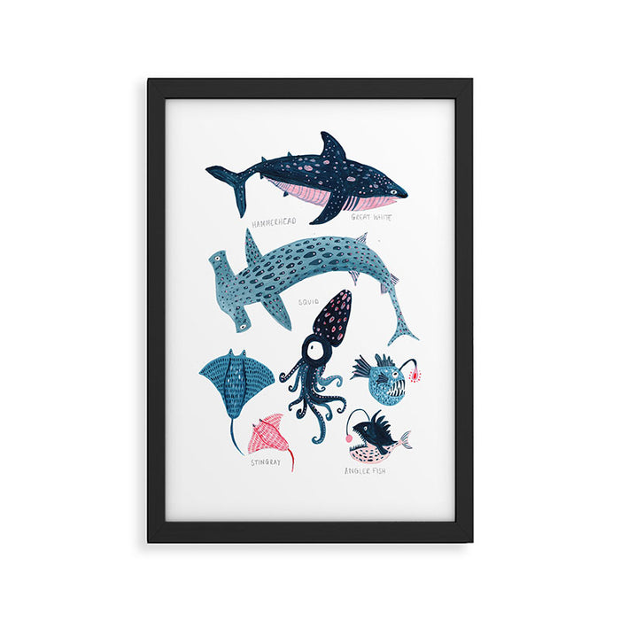 Sea Creatures Framed Art Print Gallery Image 1