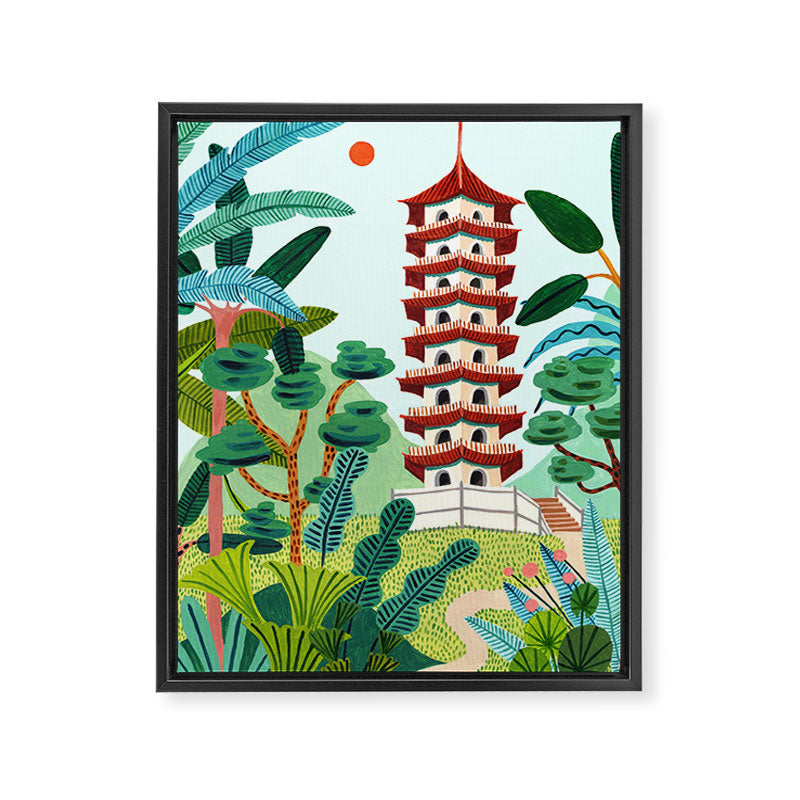 Singapore's Chinese Gardens Framed Canvas Print Gallery Image 6